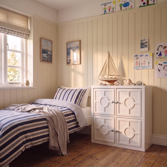 kallax nautical white overlay coastal kids room with door knobs