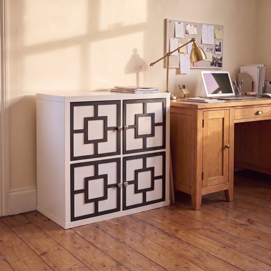 kallax squared black overlay home office doors with door knobs