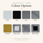 All eight acrylic overlay colour options